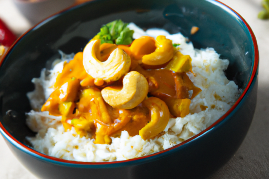 Vegetarische curry cashews